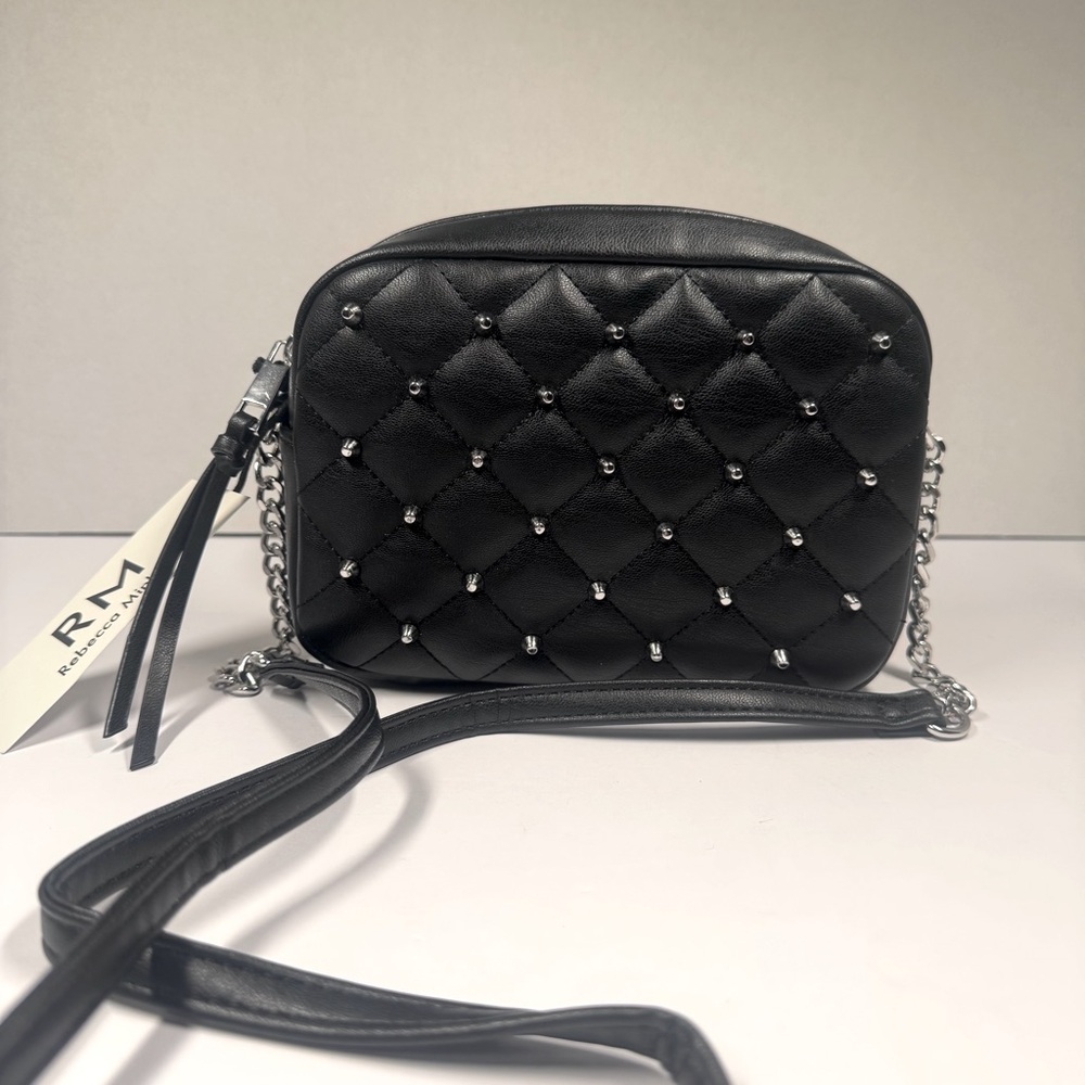 NWT Rebecca Minkoff studded black leather purse